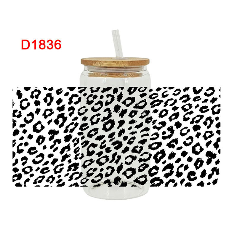 Wholesale New Cartoon printing heat transfer Cup sticking crystal logo pattern 23 cmX11cm in stock